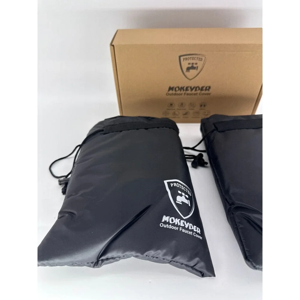 Mokeyder Faucet Cover 2 Pack 7x10 Outdoor Freeze Protection Insulated Black